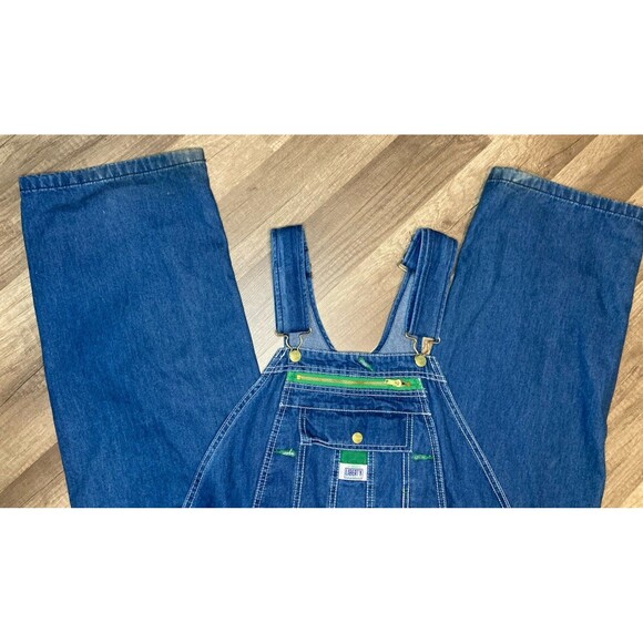 Liberty Overalls Mens 38x30 (29) Denim Bibs Coveralls Carpenter Utility Workwear - Picture 4 of 10